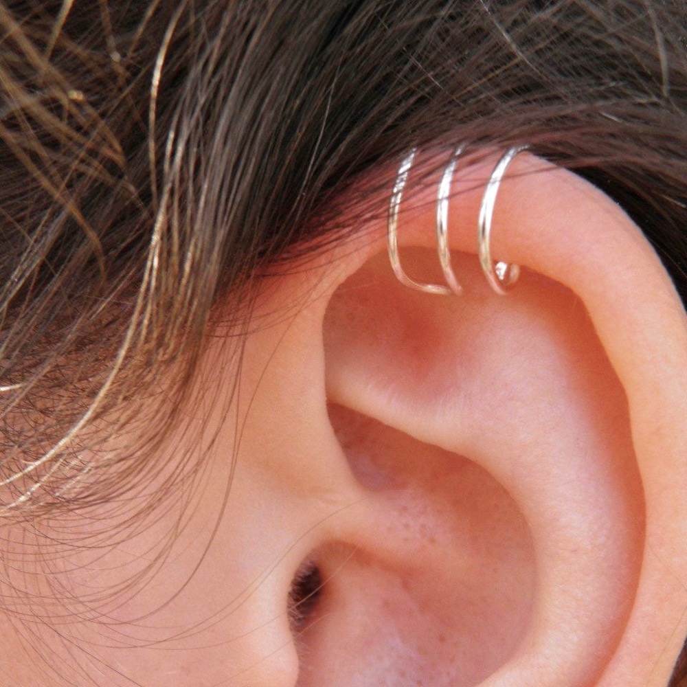 “Raina” Banded No Pierce Boho/Indie Cute Ear Cuff - Picture 2 of 12
